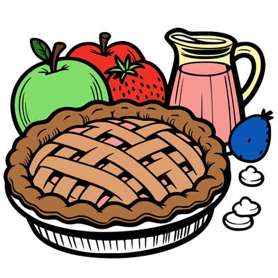 a pie of food