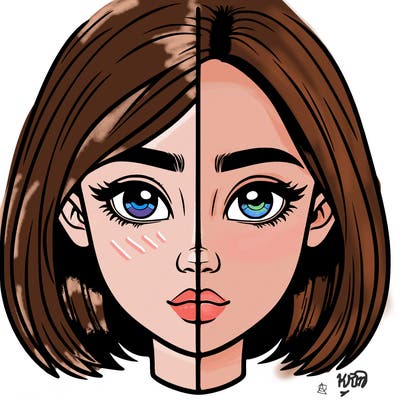 realistic girl split