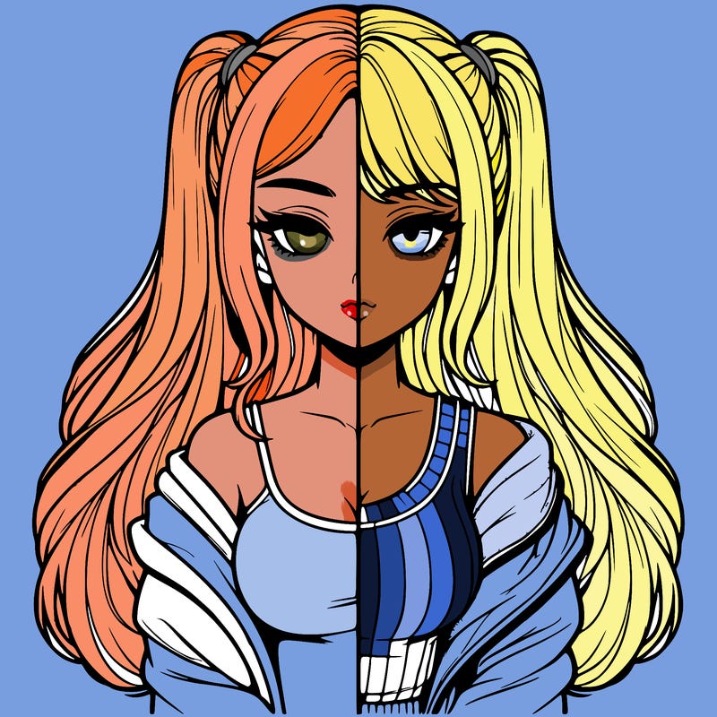 realistic girl split