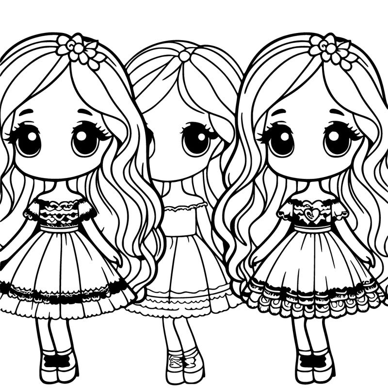 draw a very beautiful doll