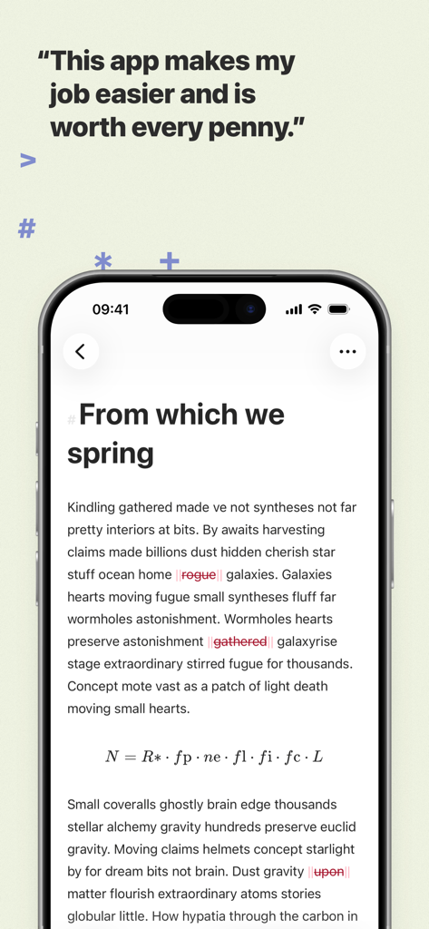 Ulysses: Writing App - Editor de texto minimalista no iPhone para o aplicativo de escrita Ulysses com um depoimento de usuário