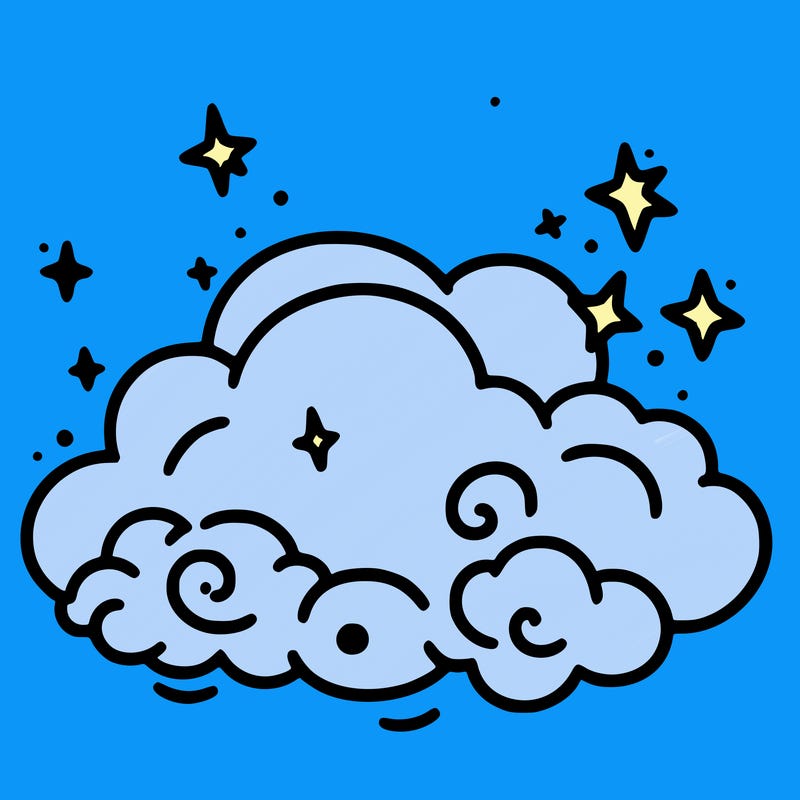 pink starry cloud sky