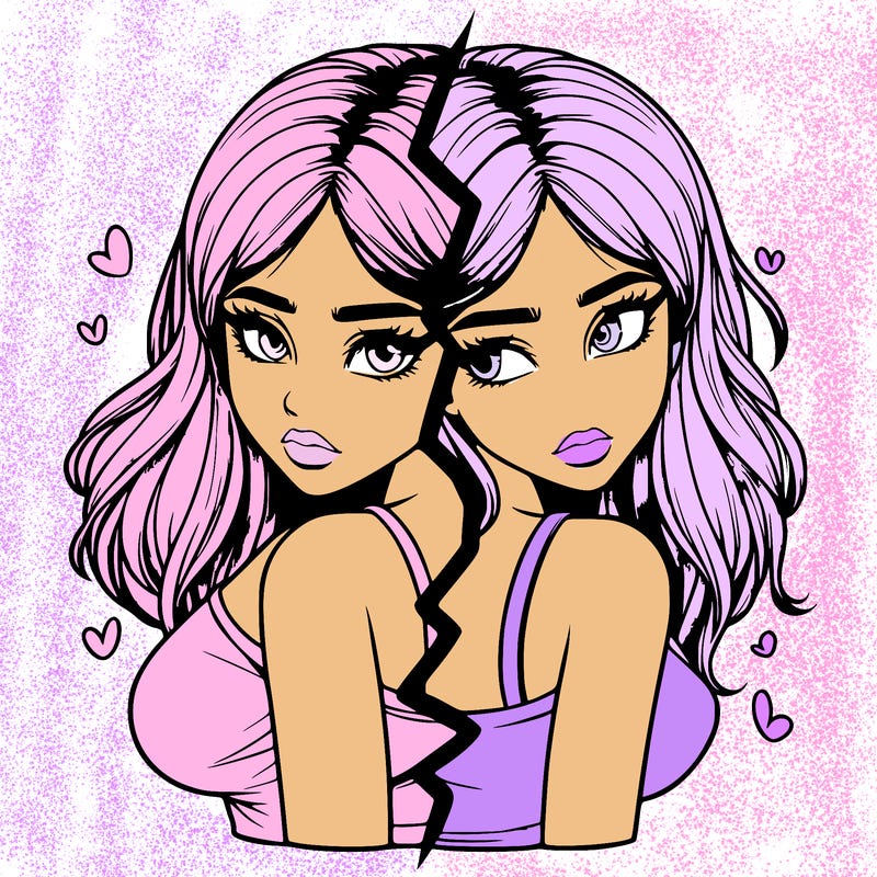 realistic girl split