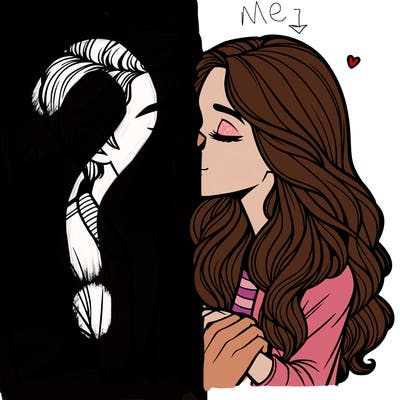 boyfriend and girlfriend kissing