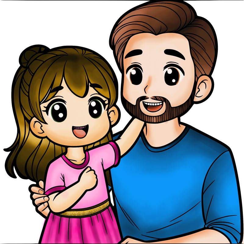 daughter with her dad