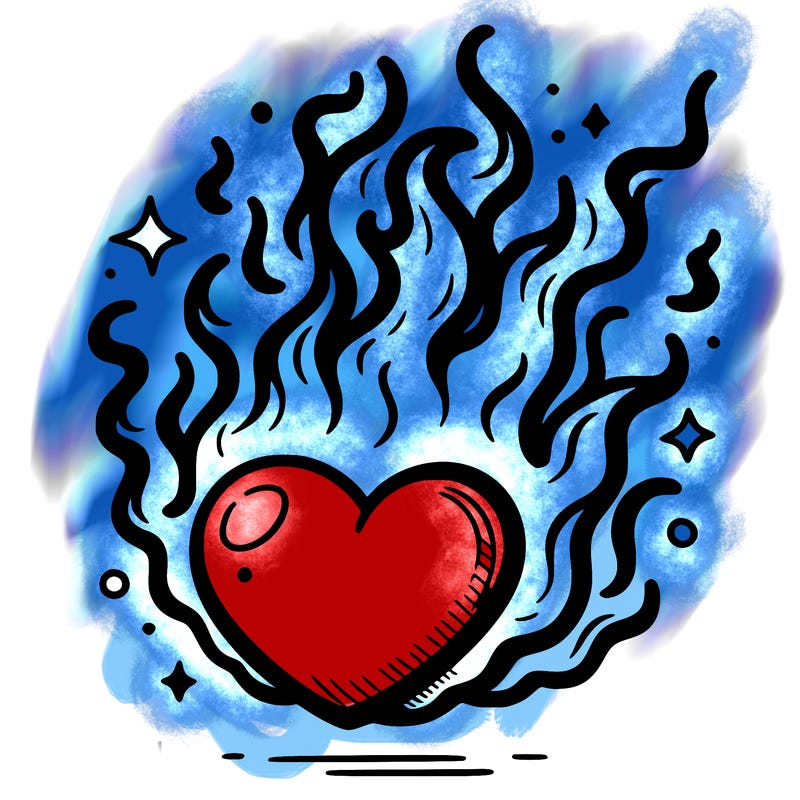 flaming heart