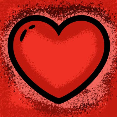 a blank heart