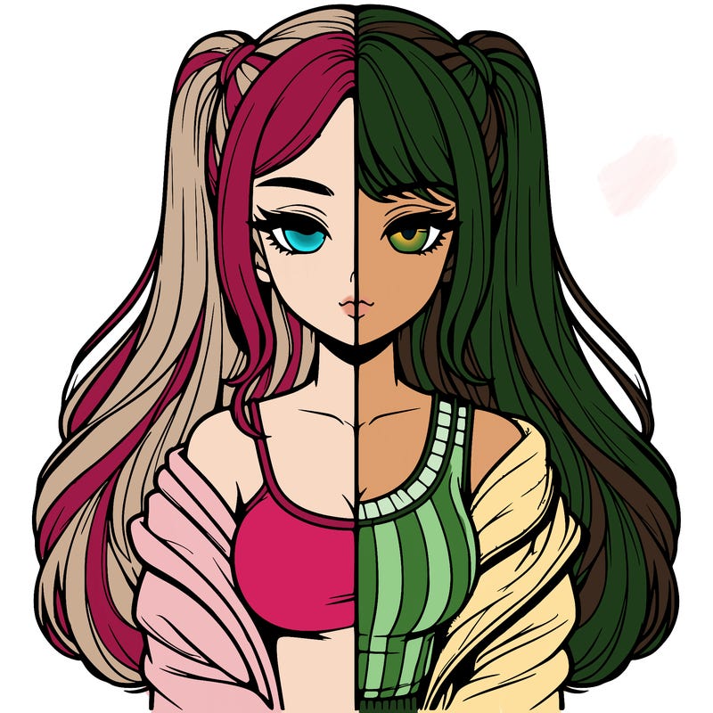 realistic girl split