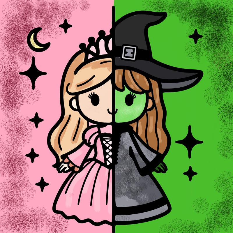 split princess and witch