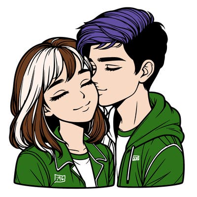 realistic girl and boy  love
