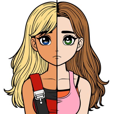 realistic girl split