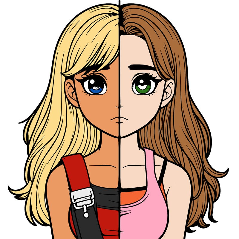 realistic girl split