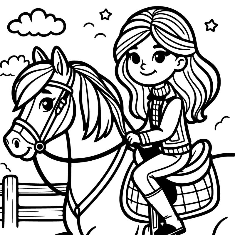 teen girl horseback riding