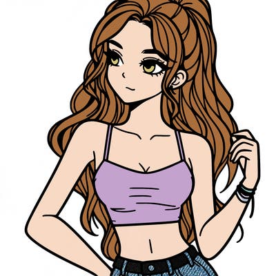 girl in crop top