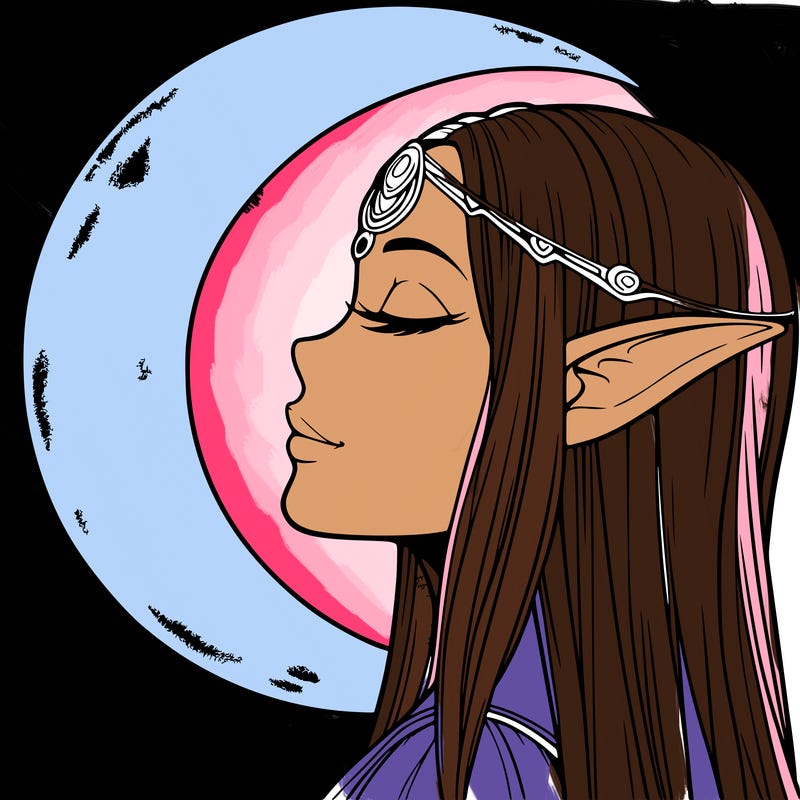 a realistic moon elf