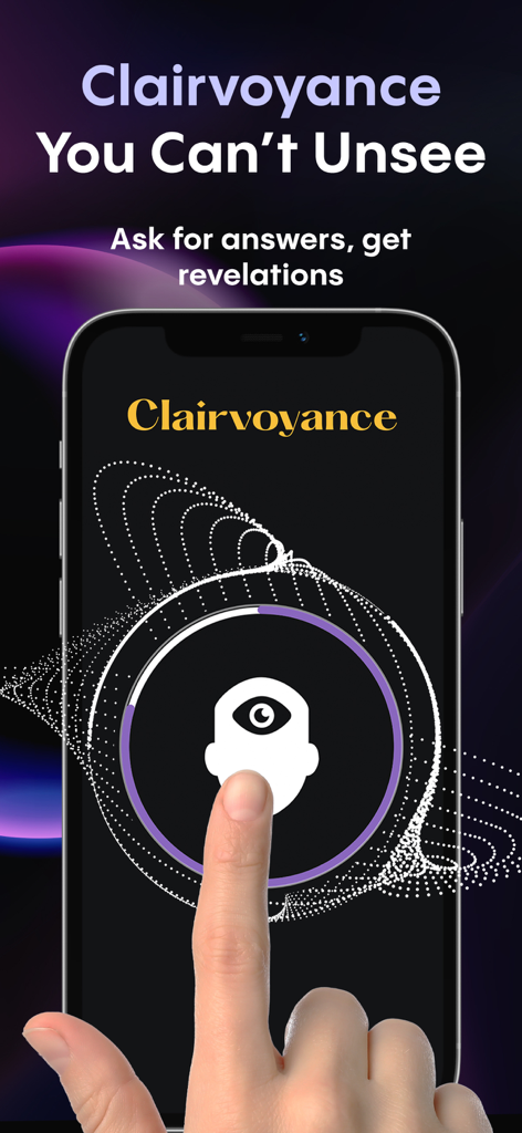 User interacting with the clairvoyance feature in the Faladdin astrology app