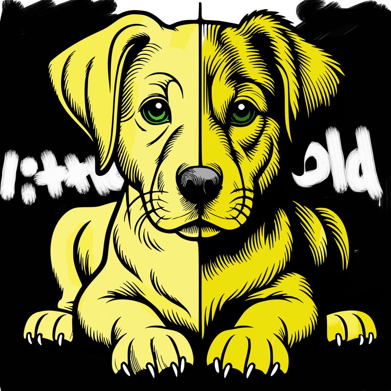 realistic dog split picture