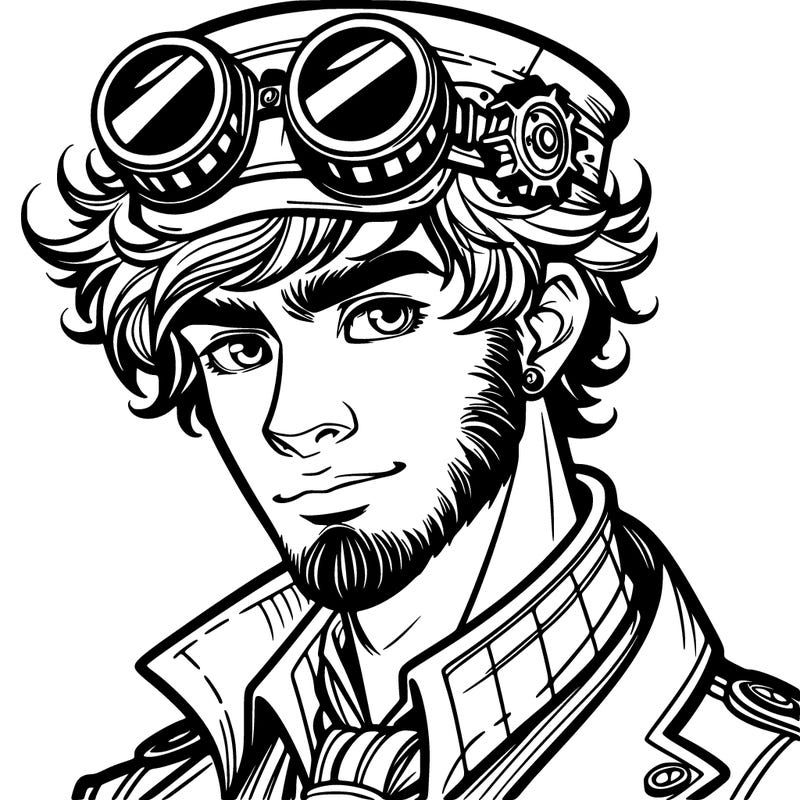 steampunk young adult male