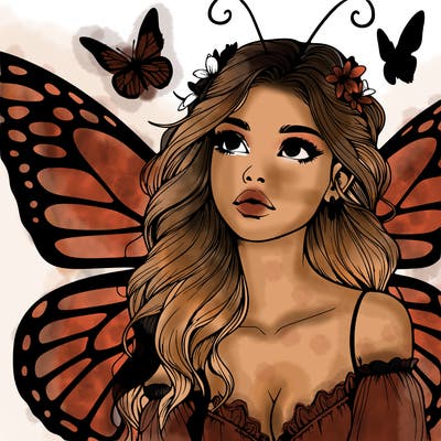 butterfly fairy realistic girl