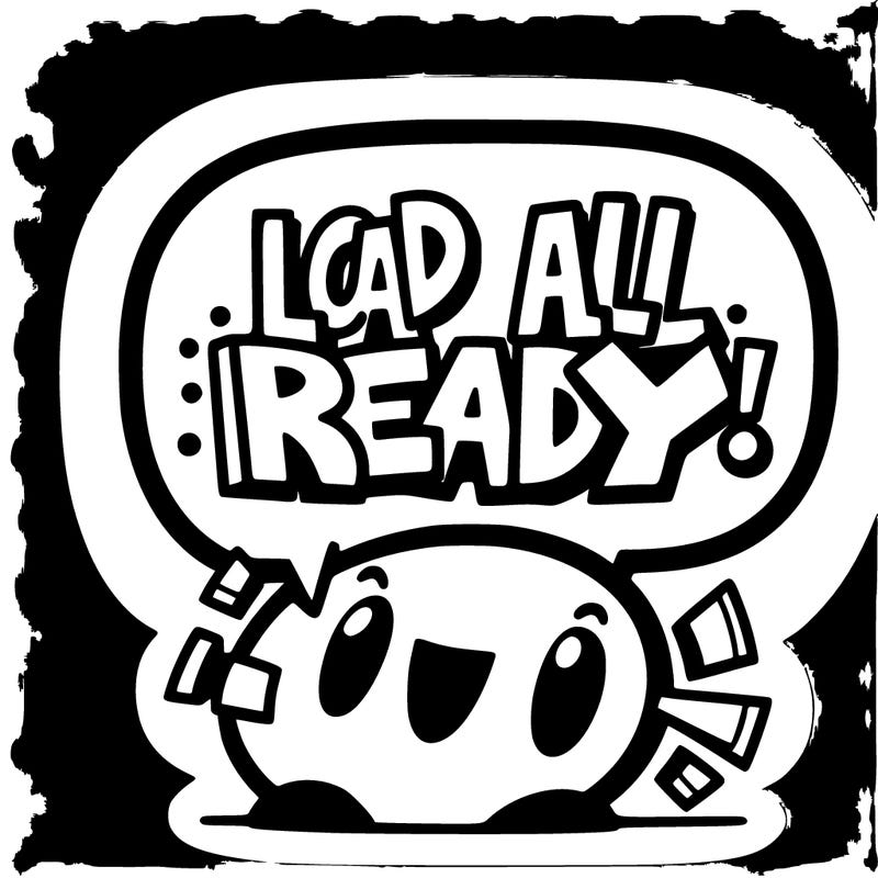 a picture in bubble letters that says load all ready! 😡