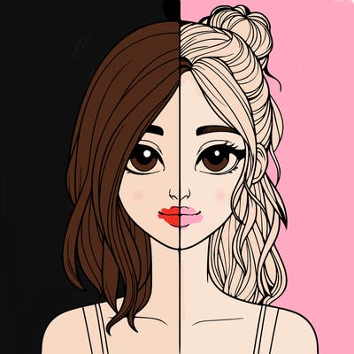 realistic girl split