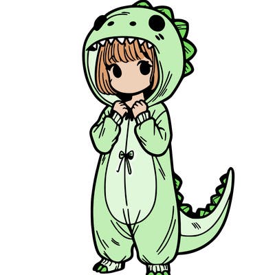 dino onesies on girl