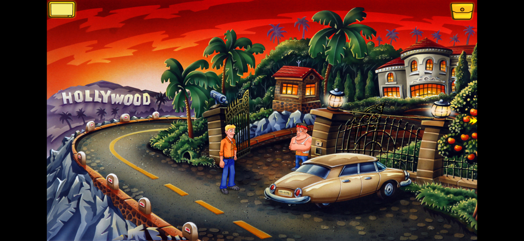 Polda 6 - Detective Pankrac at a Hollywood mansion gate in Polda 6