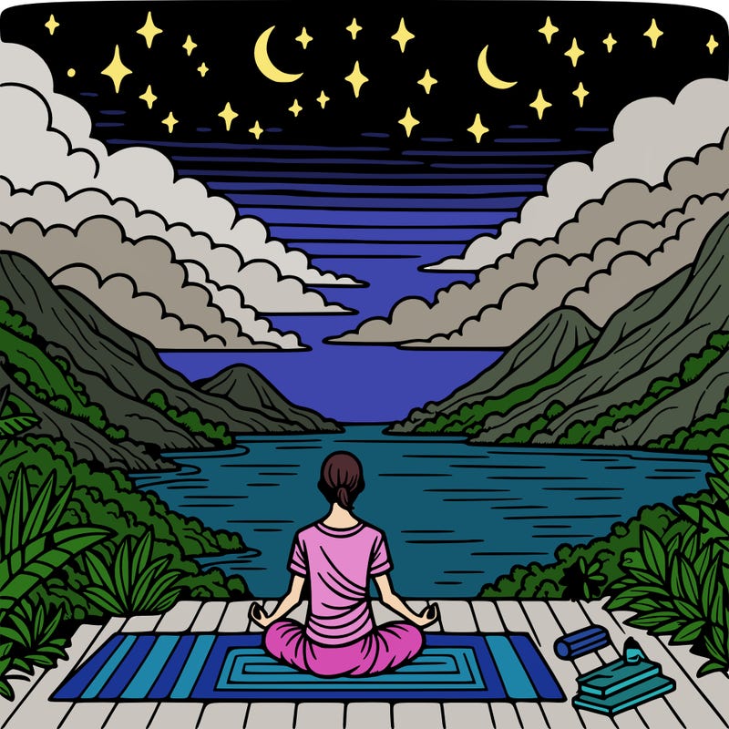 yoga with a pretty view