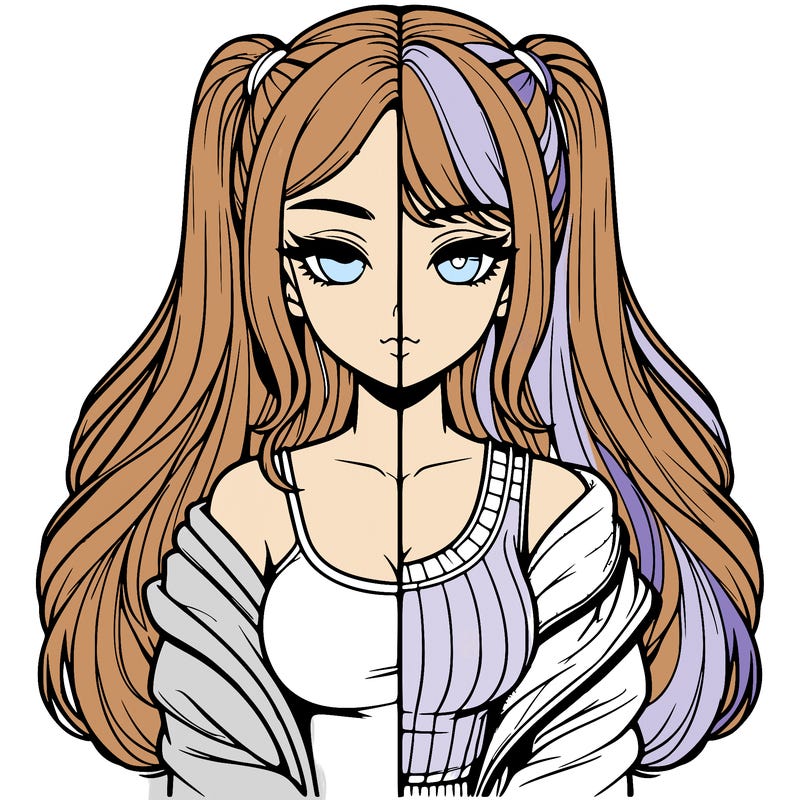 realistic girl split