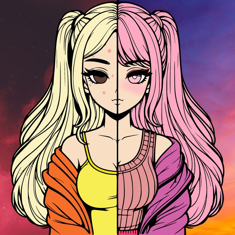 realistic girl split