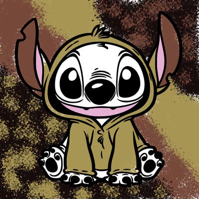stitch in a dog costume