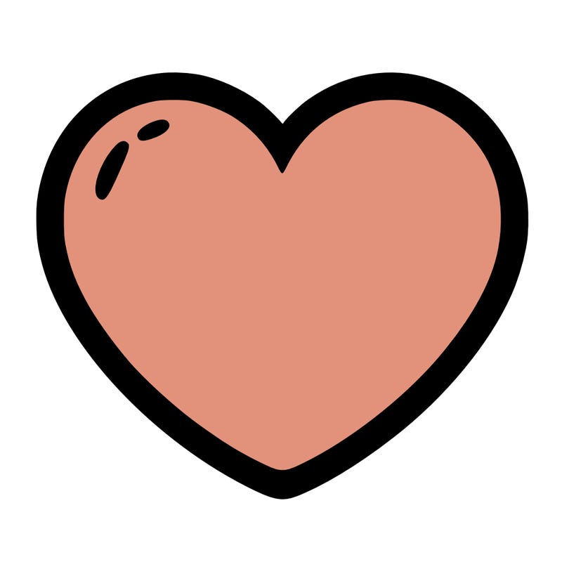 a blank heart