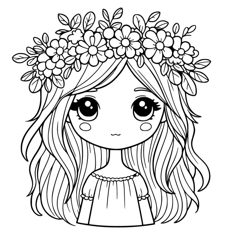 girl with a flower crown