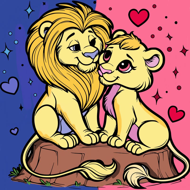 lion and lioness inlove