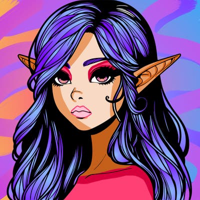 elf girl realistic dark fantasy