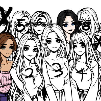 a group of realistic girls