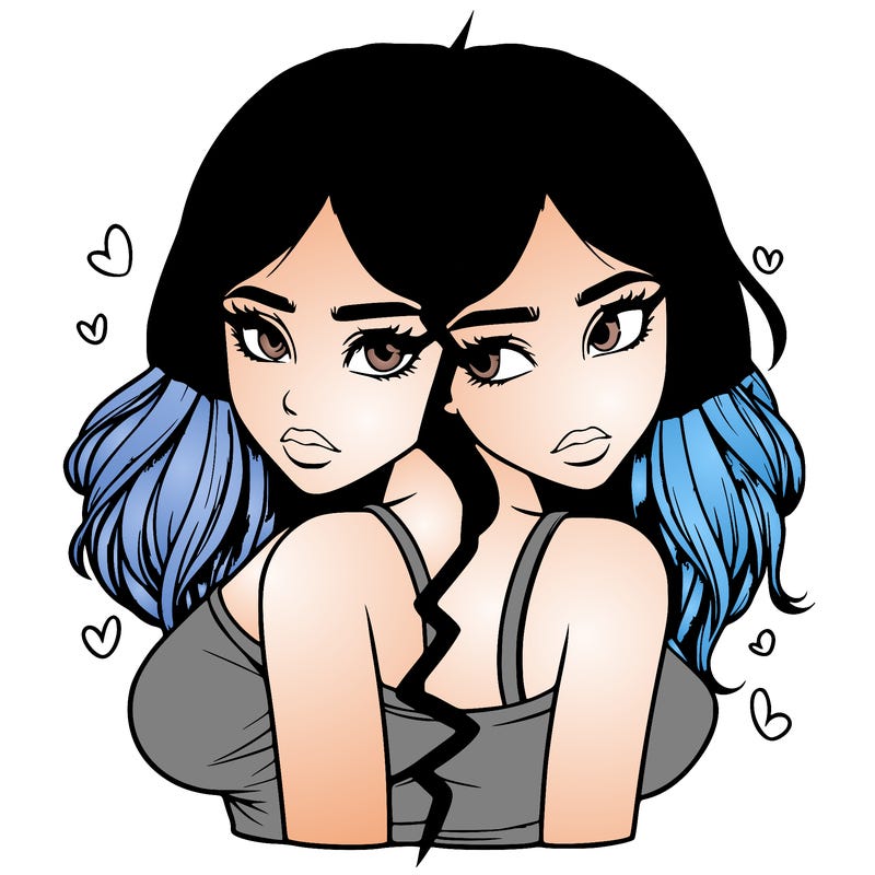 realistic girl split