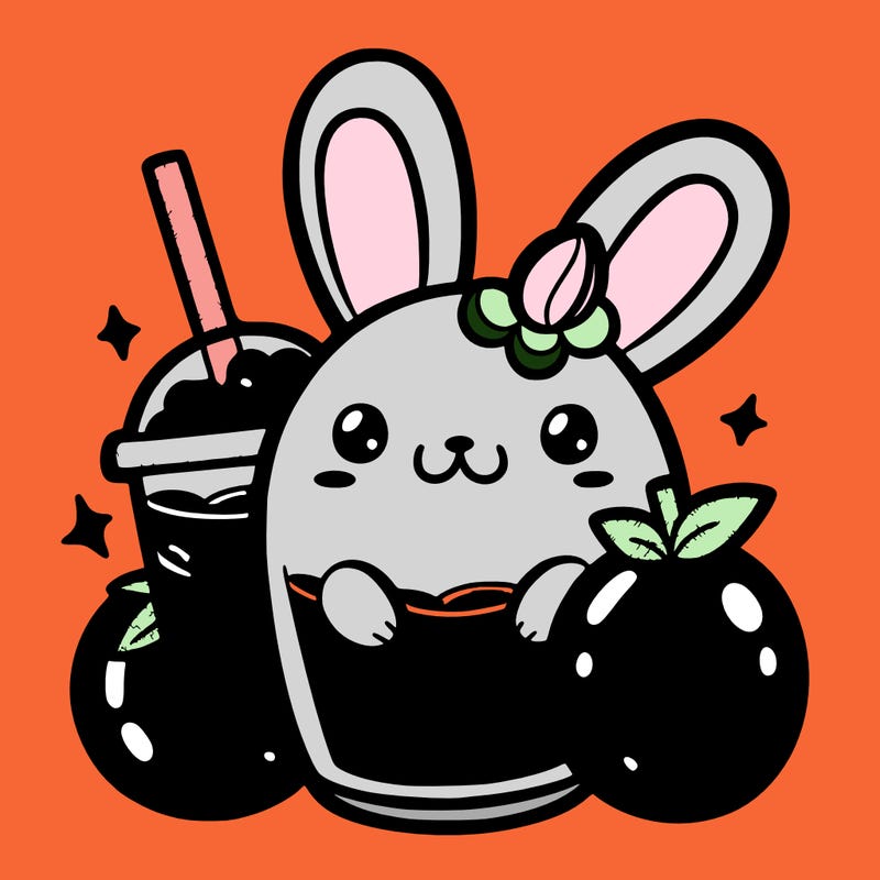 orange flavored rabbit boba