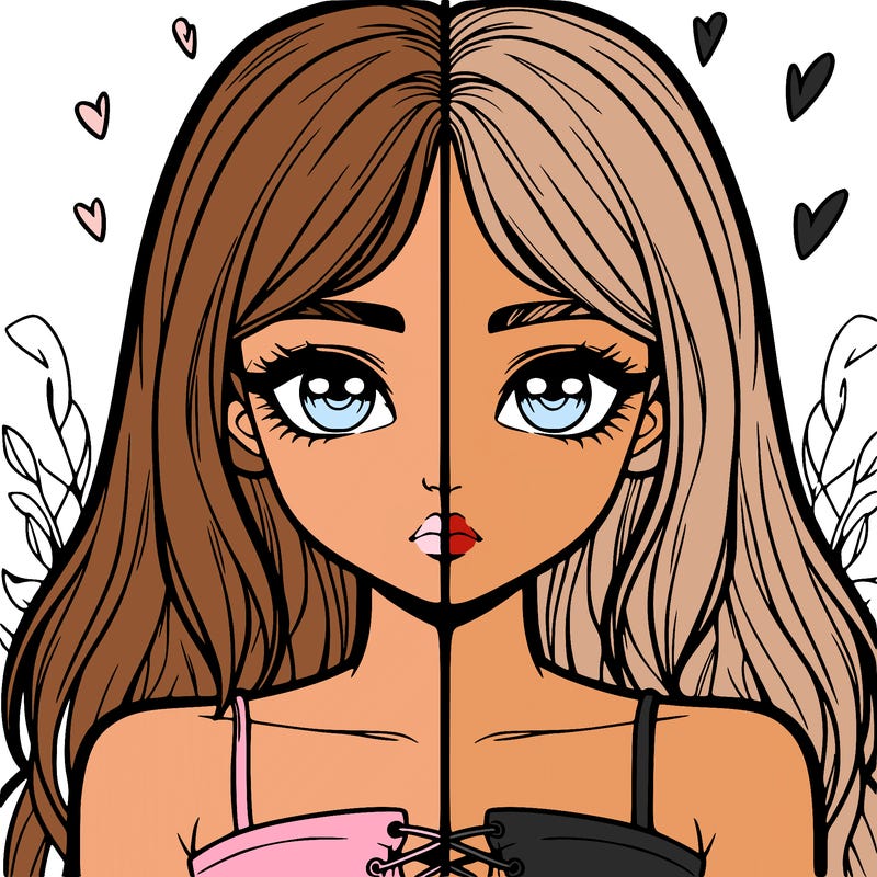 realistic girl split