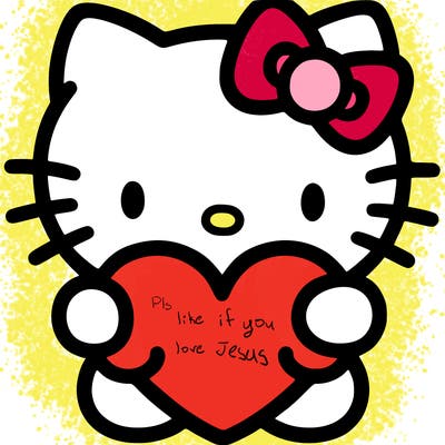 hello kitty with heart