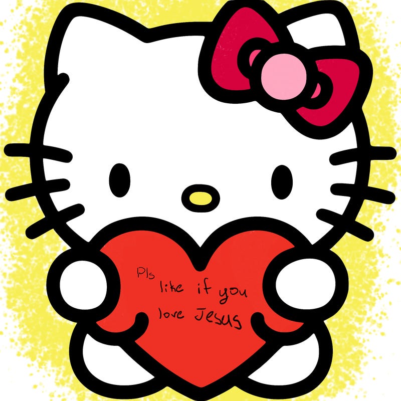 hello kitty with heart