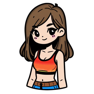 girl with crop top