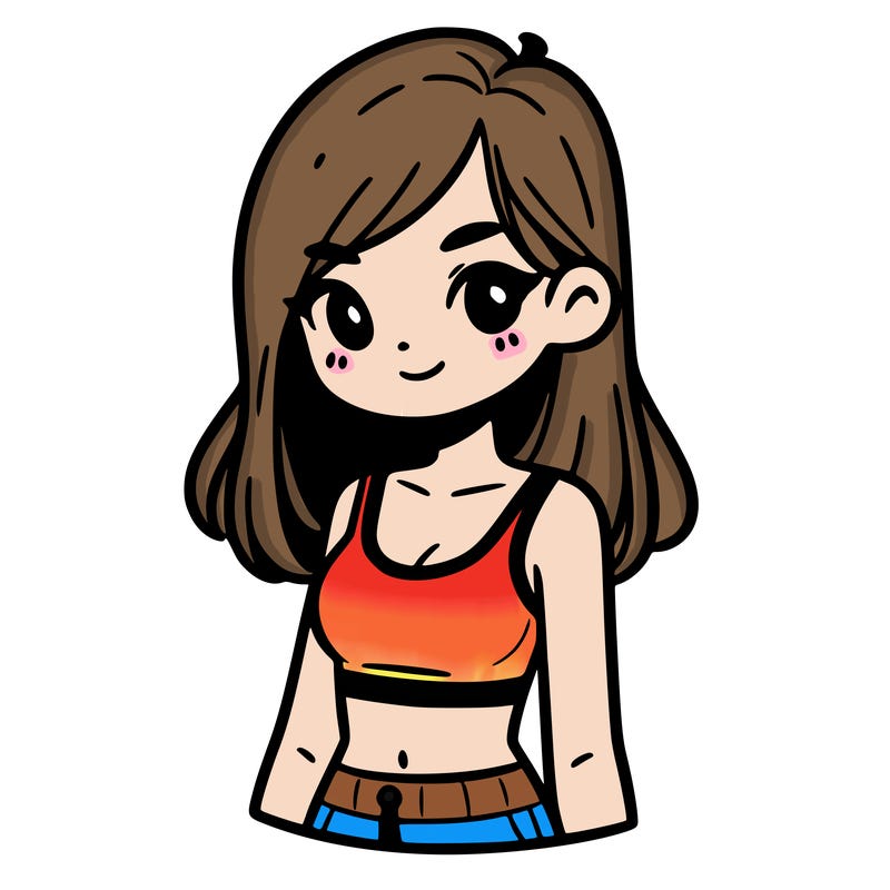 girl with crop top