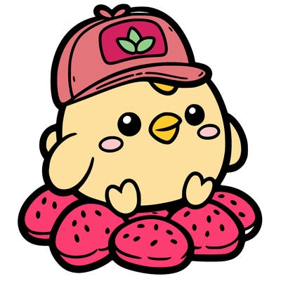 chicken nuggets with hat