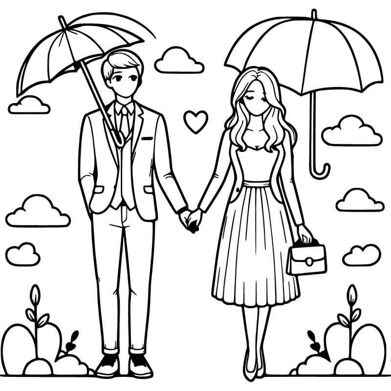 woman and man holding hands