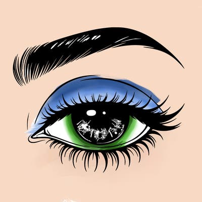 eye closed realistic