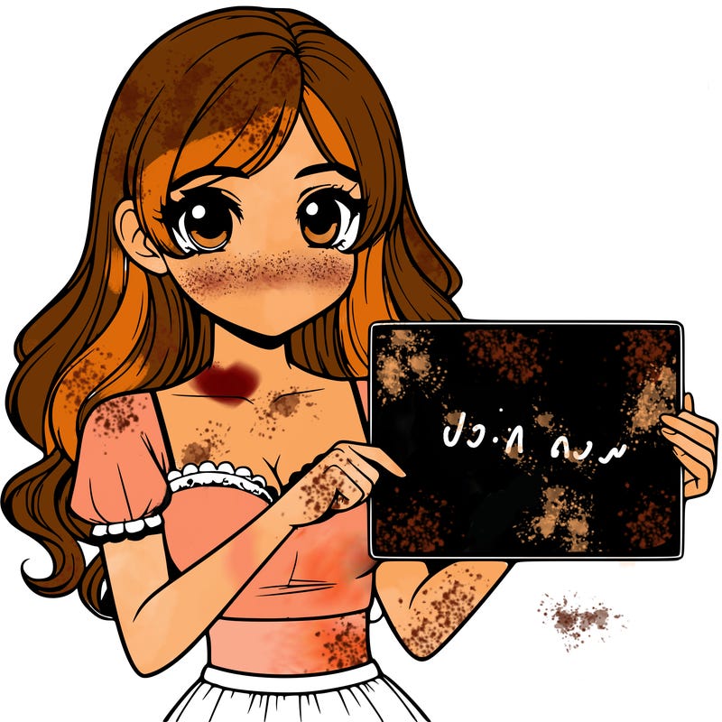 realistic pretty girl holding blank sign