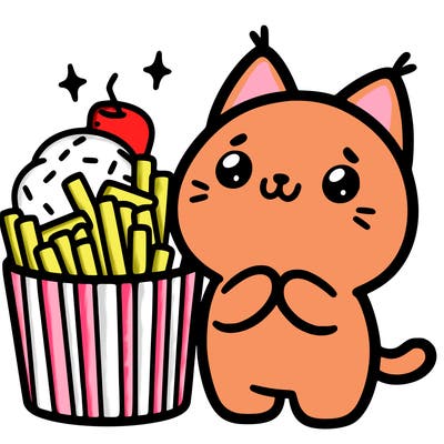 cute food cat