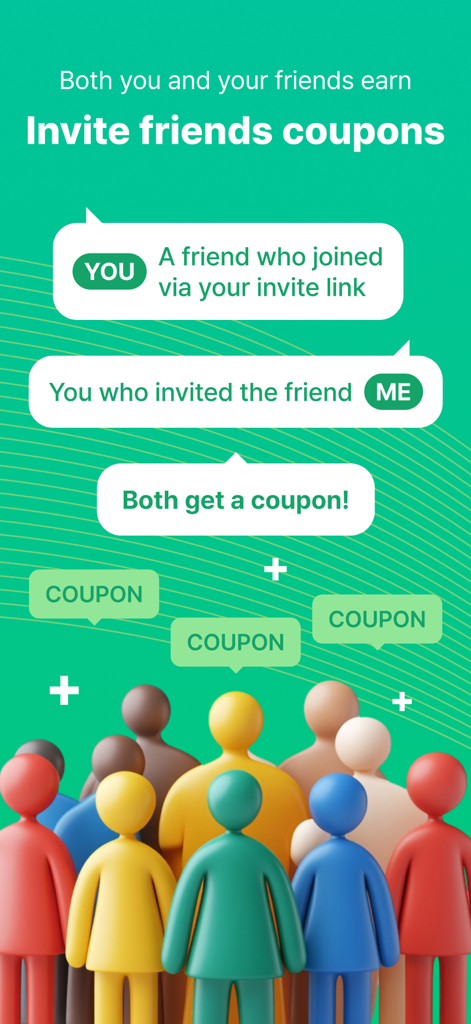 WireBarley - WireBarley app referral program screen showing coupons for inviting friends.