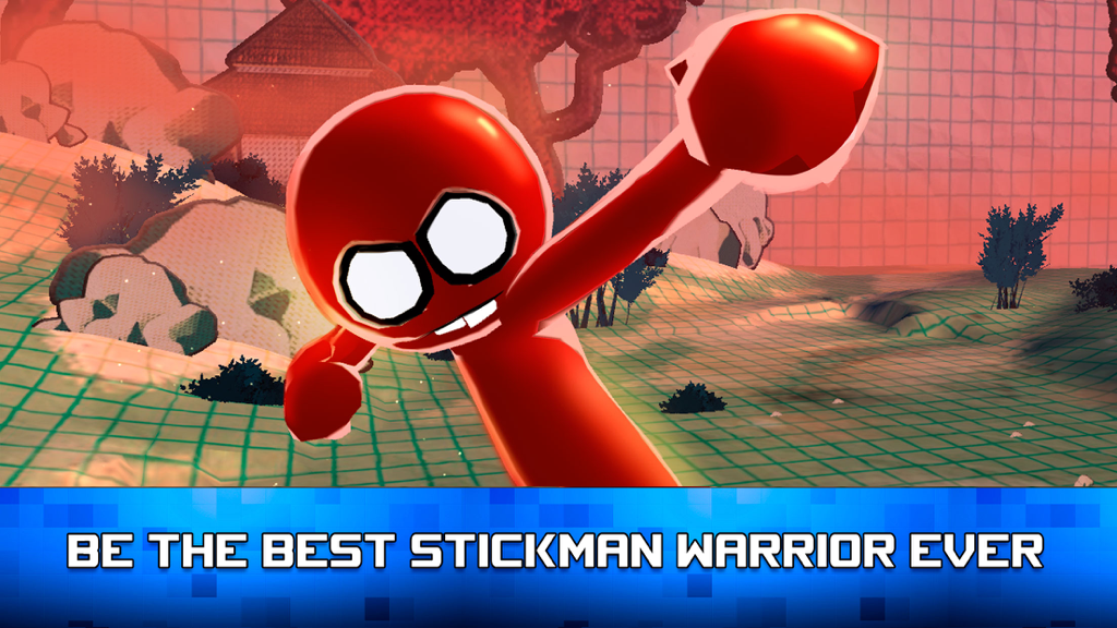 Final Ninja Stickman Fight - Red stickman character with the text be the best stickman warrior ever